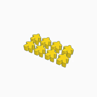 Mô hình Meeple cho board game Carcassonne in 3D cực dễ