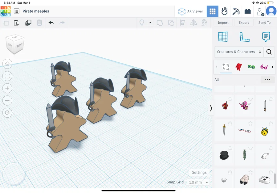 Mô hình nhân vật cướp biển (Pirate meeples) cho board game - Image 1
