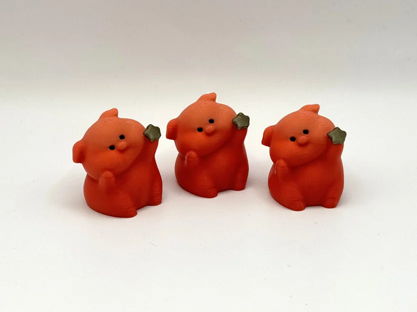 Lucky Pig Companion – Mô hình heo may mắn dễ thương để in 3D - Image 1