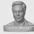 Mô hình in 3D tượng bán thân Elon Musk trang trí đẹp mắt - Thumbnail 2