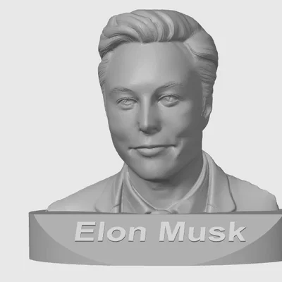 Mô hình in 3D tượng bán thân Elon Musk trang trí đẹp mắt