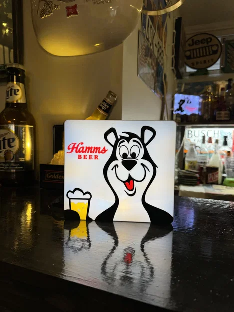 Bảng đèn trang trí Hamm's Beer (Hamm's Lightbox) cho mancave - Image 1