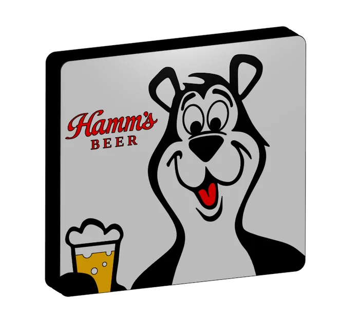 Bảng đèn trang trí Hamm's Beer (Hamm's Lightbox) cho mancave - Image 2