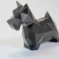 Mô hình chú chó Scottish Terrier Low Poly in 3D độc đáo - Thumbnail 2