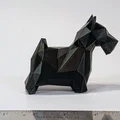 Mô hình chú chó Scottish Terrier Low Poly in 3D độc đáo - Thumbnail 4