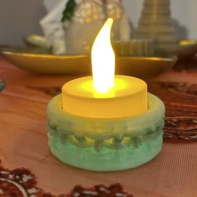 Mẫu đế nến Tea Light đan lát đẹp mắt cho không gian ấm cúng
