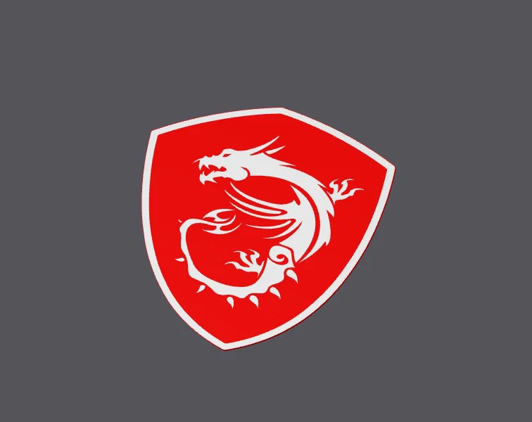 Mô hình logo MSI 3D - Phụ kiện trang trí góc máy gaming - Image 1