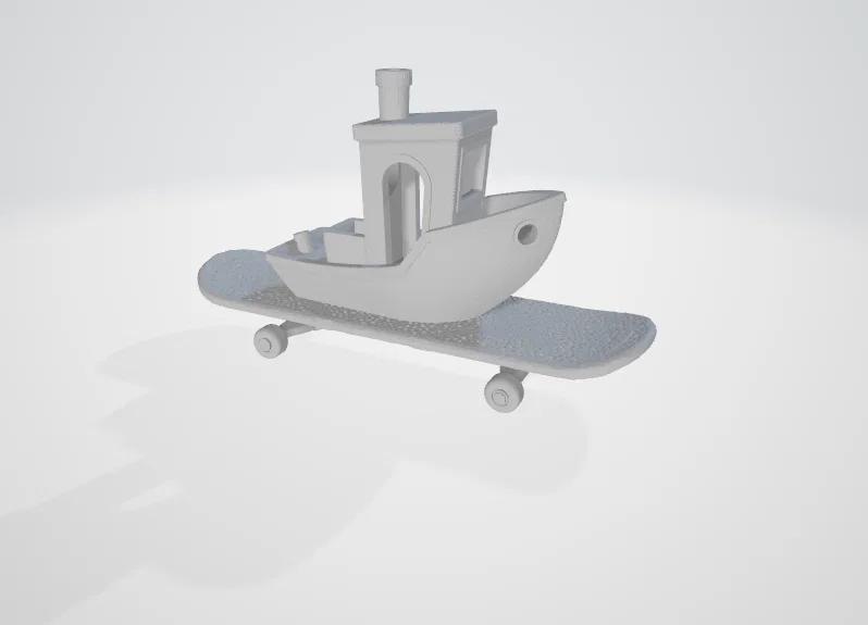 Mô hình 3D Benchy đi trượt ván độc đáo - Image 1