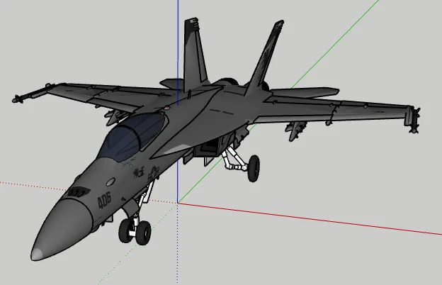 Mô hình máy bay chiến đấu F-18 thiết kế chi tiết cho in 3D - Image 1