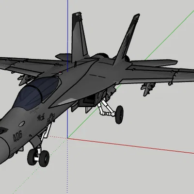 Mô hình máy bay chiến đấu F-18 thiết kế chi tiết cho in 3D
