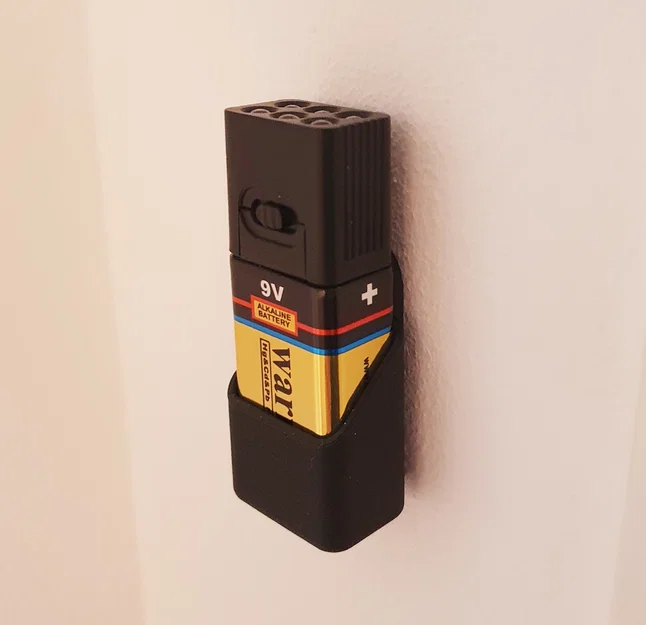 Giá treo đèn pin 9V gắn tường thông minh - Phụ kiện in 3D tiện ích - Image 1