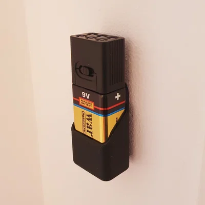 Giá treo đèn pin 9V gắn tường thông minh - Phụ kiện in 3D tiện ích