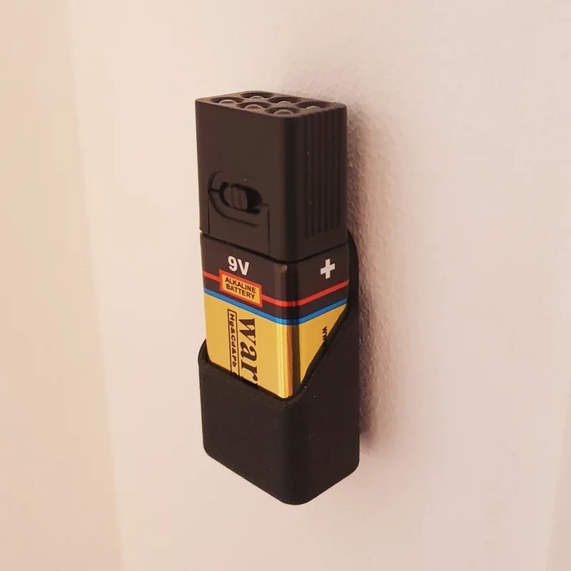 Giá treo đèn pin 9V gắn tường thông minh - Phụ kiện in 3D tiện ích