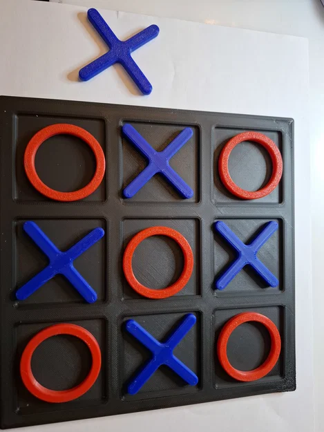 Mẫu in 3D bộ cờ caro Tic Tac Toe đơn giản và thú vị - Image 1