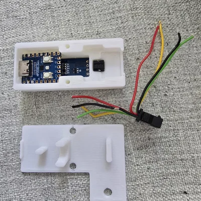 Hộp gắn RP2040, OLED và i2c mount