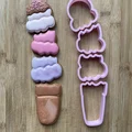 Bộ khuôn cắt bánh quy hình kem 4 phần (4-Part Ice Cream Cookie Cutter) - Thumbnail 1
