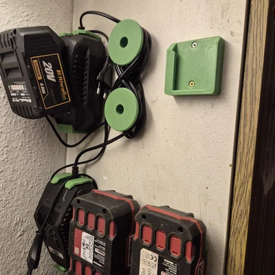 Giá treo pin và bộ sạc Riwall 20V: Giải pháp sắp xếp gọn gàng