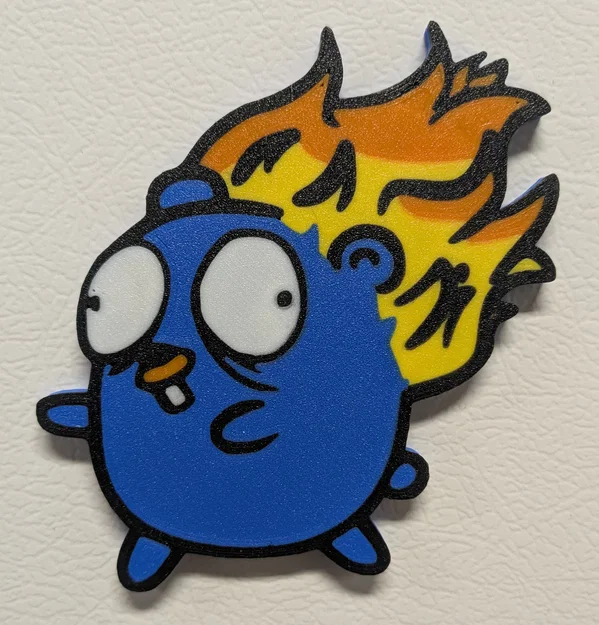 Nam châm Gopher đang bốc cháy (Gopher On Fire Magnet) - Image 1