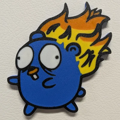 Nam châm Gopher đang bốc cháy (Gopher On Fire Magnet)