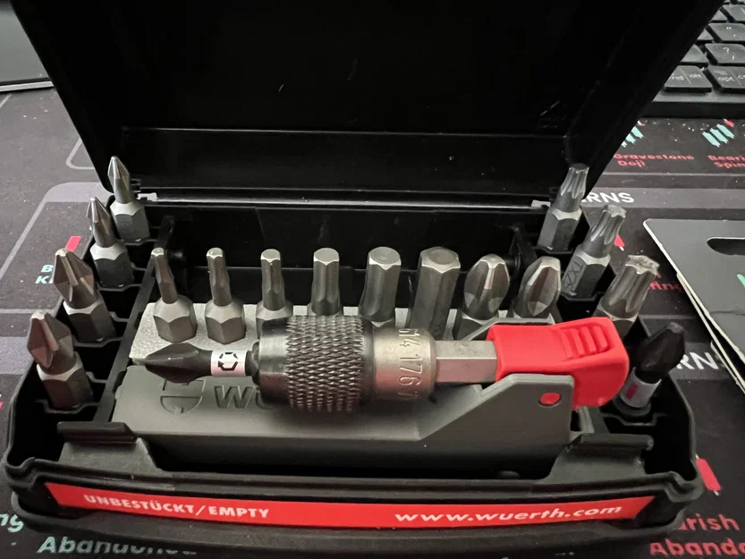 Khay 3D tùy chỉnh cho hộp đầu vít Würth BITBOX (Bit-Bar) - Image 2