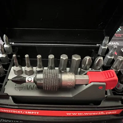 Khay 3D tùy chỉnh cho hộp đầu vít Würth BITBOX (Bit-Bar)