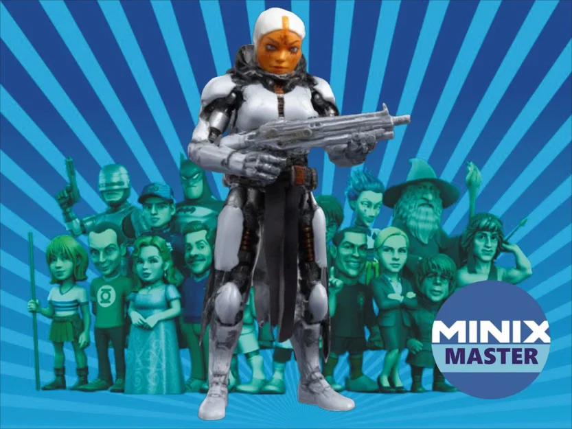 Mô hình Cyborg Assassin phong cách Minix để in 3D chi tiết - Image 1
