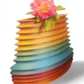 Bình hoa gân nổi đơn giản (Simple Ribbed Vase) - Thumbnail 1