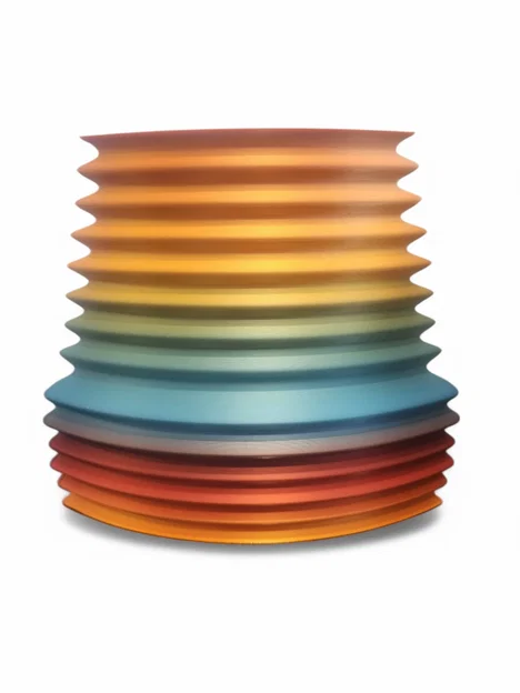 Bình hoa gân nổi đơn giản (Simple Ribbed Vase) - Image 2