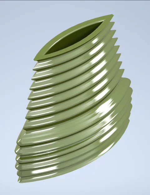 Bình hoa gân nổi đơn giản (Simple Ribbed Vase) - Image 3