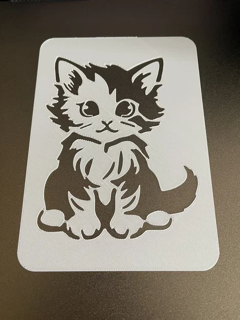 Little Kittie - Mẫu khuôn Stencil (Stencil template) - Image 2