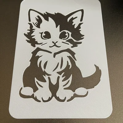 Little Kittie - Mẫu khuôn Stencil (Stencil template)