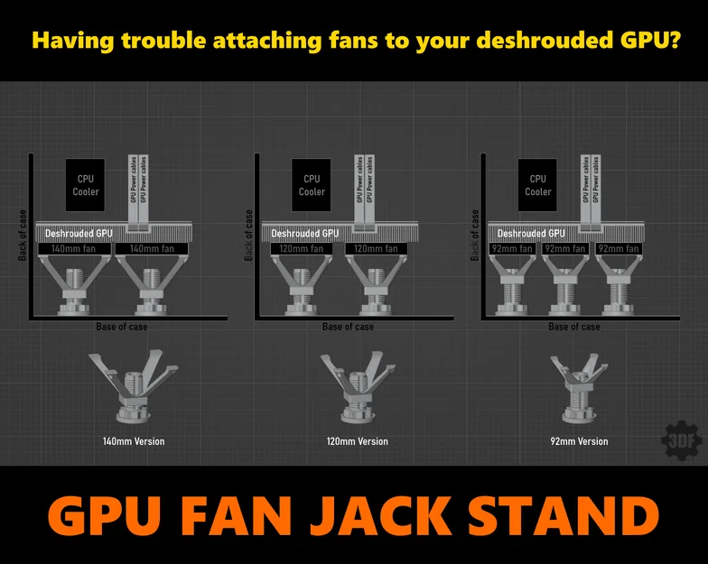 GPU Fan Jack Stand - Hỗ trợ Deshroud - Image 1