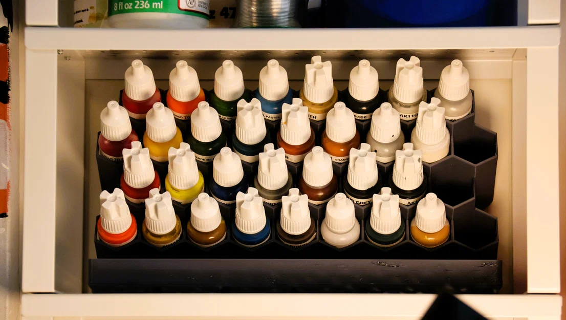 Khay Đựng Lọ Sơn 17ml Tương Thích Gridfinity Cho Kệ Ikea Variera - Image 1
