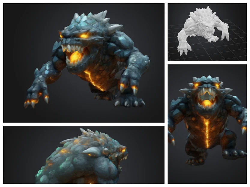 Mô hình Fantasy Monster - Quái vật lửa in 3D cực ngầu - Image 1