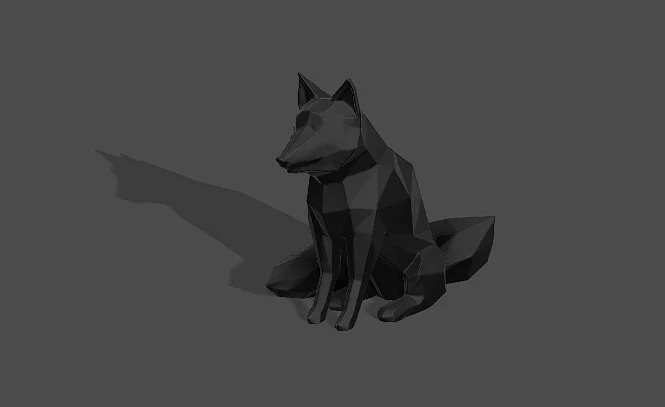 Mô hình trang trí cáo Low Poly - Thiết kế tối giản tinh tế - Image 1