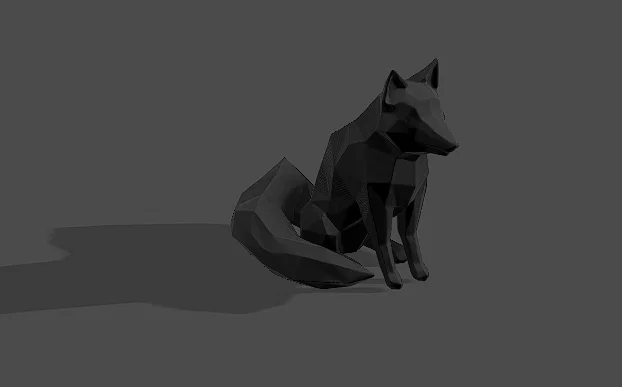 Mô hình trang trí cáo Low Poly - Thiết kế tối giản tinh tế - Image 2