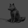 Mô hình trang trí cáo Low Poly - Thiết kế tối giản tinh tế - Thumbnail 3