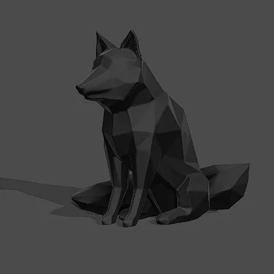 Mô hình trang trí cáo Low Poly - Thiết kế tối giản tinh tế