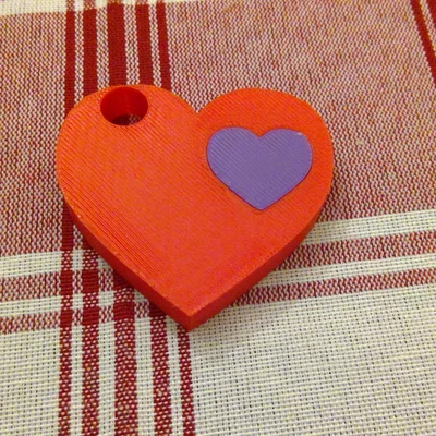 Mô hình trái tim hai màu xinh xắn in 3D cho dịp Valentine