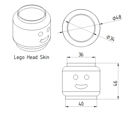 Ốp trang trí khối giảm xóc xe đạp Trifold hình đầu Lego siêu cute - Image 3