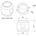Ốp trang trí khối giảm xóc xe đạp Trifold hình đầu Lego siêu cute - Thumbnail 3