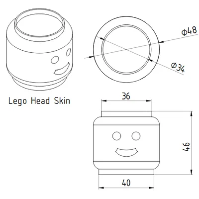 Ốp trang trí khối giảm xóc xe đạp Trifold hình đầu Lego siêu cute