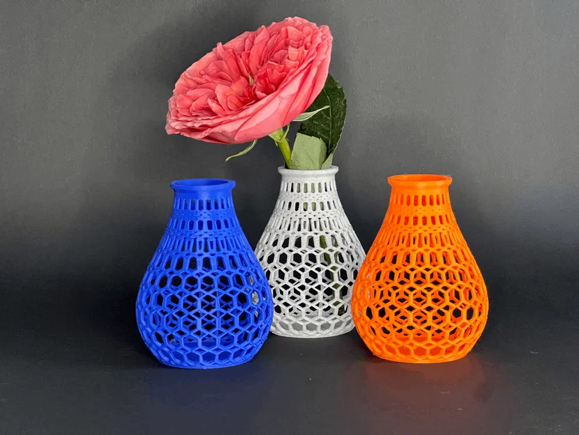 Bình hoa mini đa giác Polygonal Vase: In 3D dễ dàng không cần support - Image 3