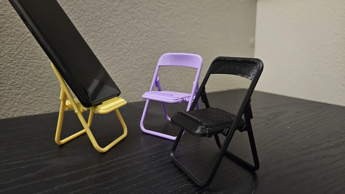 Giá đỡ điện thoại ghế xếp gọn (Folding Chair Phone Stand) - Image 3