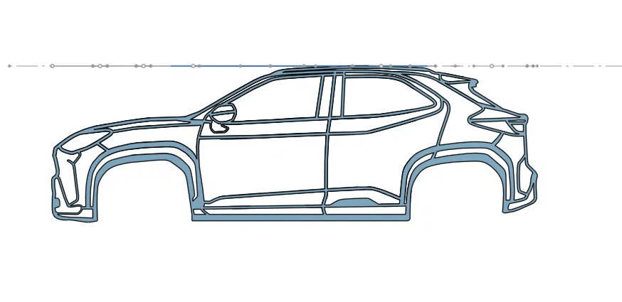 Khay đựng đồ đa năng mô hình Toyota Yaris Cross cho bàn làm việc - Image 2