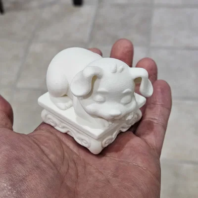 Mô hình 3D chú cún đang ngủ (Sleepy Puppy) trang trí siêu đáng yêu