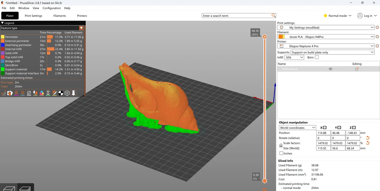 Mô hình vỏ ốc biển trang trí (3D Scan Conch Shell) đẹp mắt - Image 2