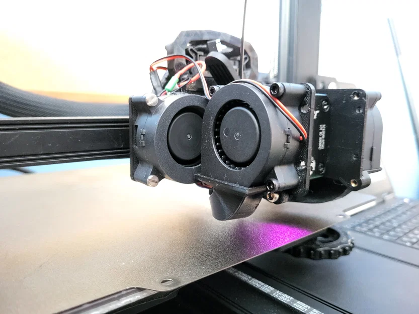 Ống gió Sprite Extruder dual quạt 4020 cho Ender 3 S1 - Image 3