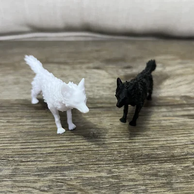 Mô hình chú sói dũng mãnh Furry Standing Wolf để bàn in 3D