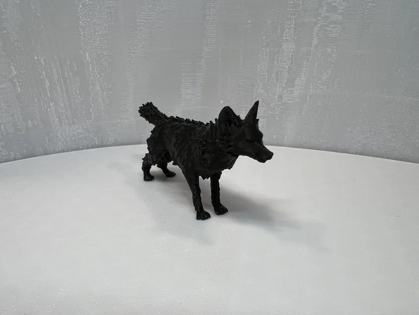 Mô hình chú sói dũng mãnh Furry Standing Wolf để bàn in 3D - Image 4